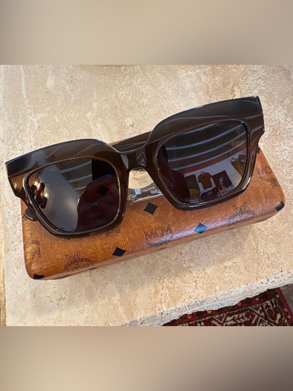 MCM Oversized Frame Sunglasses model 707S NWOT w/ case